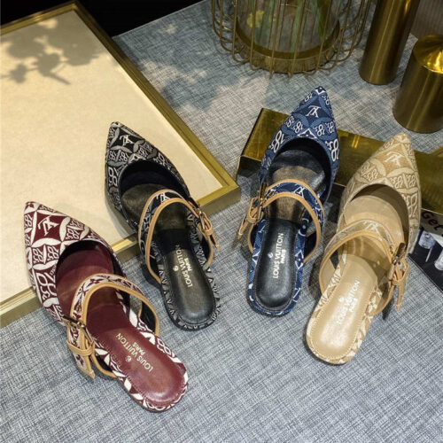 High Quality Luxury Louis Vuitton Sofia Flat Slippers – Style 99459 product detail