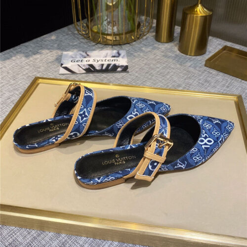 High Quality Luxury Louis Vuitton Sofia Flat Slippers – Style 99459 alternate view