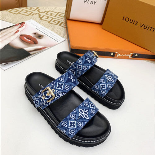 High Quality Luxury LV Logo Platform Sandals Women – Style 47299