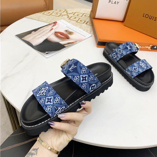 High Quality Luxury LV Logo Platform Sandals Women – Style 47299 product detail