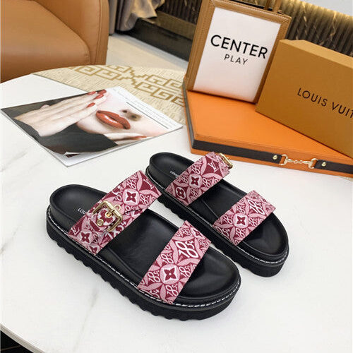 High Quality Luxury LV Logo Platform Sandals Women – Style 80067
