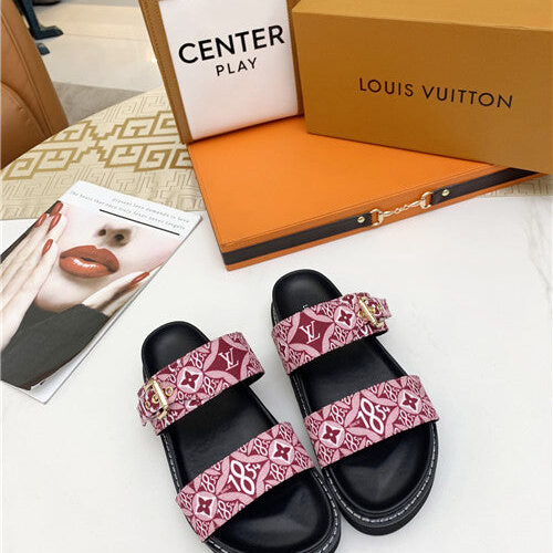 High Quality Luxury LV Logo Platform Sandals Women – Style 80067 product detail