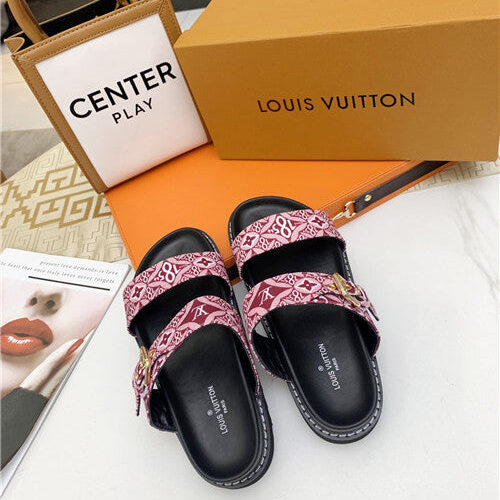 High Quality Luxury LV Logo Platform Sandals Women – Style 80067 product detail