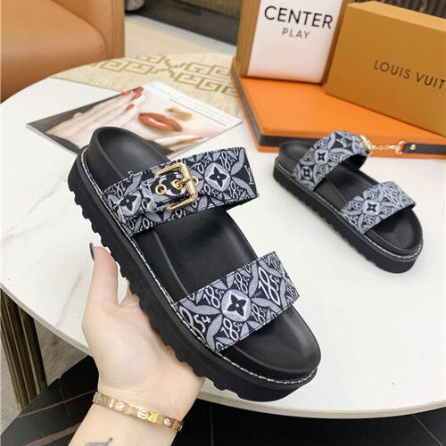 High Quality Luxury LV Logo Platform Sandals Women product detail