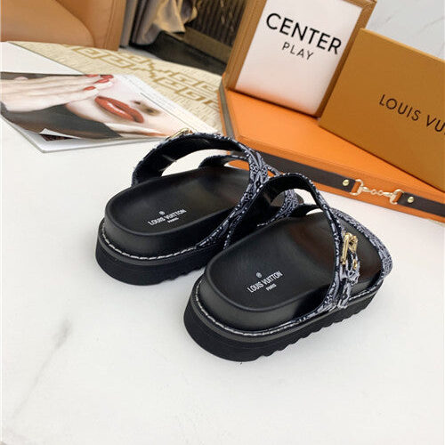 High Quality Luxury LV Logo Platform Sandals Women product detail