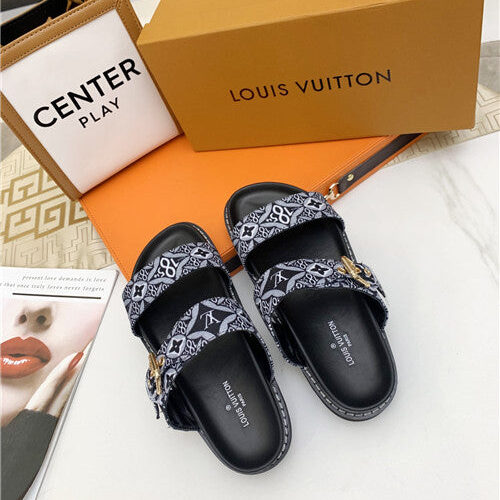 High Quality Luxury LV Logo Platform Sandals Women product detail