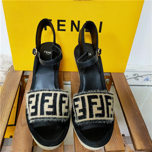 High Quality Luxury Fendi Wedge Sandals alternate view