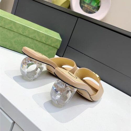 High Quality Luxury Gucci GG High Heel Slippers product detail