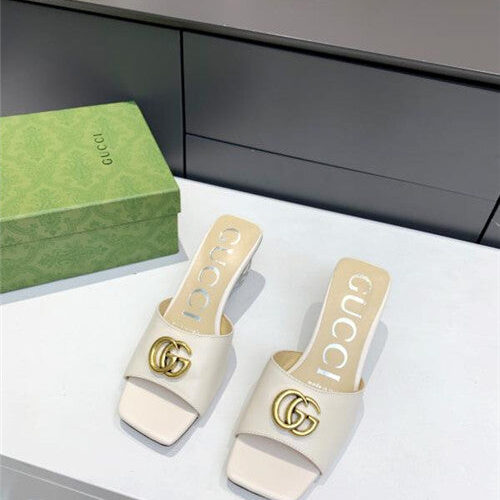 High Quality Luxury Gucci GG High Heel Slippers – Style 25939 product detail