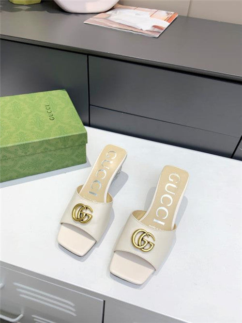 High Quality Luxury Gucci GG High Heel Slippers – Style 25939 product detail