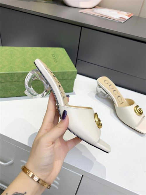 High Quality Luxury Gucci GG High Heel Slippers – Style 25939 product detail