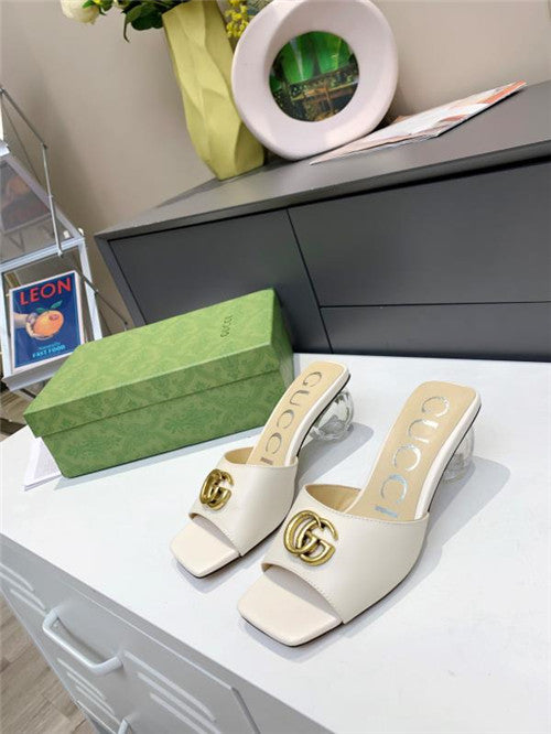 High Quality Luxury Gucci GG High Heel Slippers – Style 25939