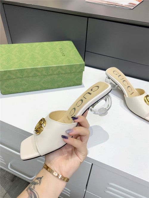 High Quality Luxury Gucci GG High Heel Slippers – Style 25939 product detail