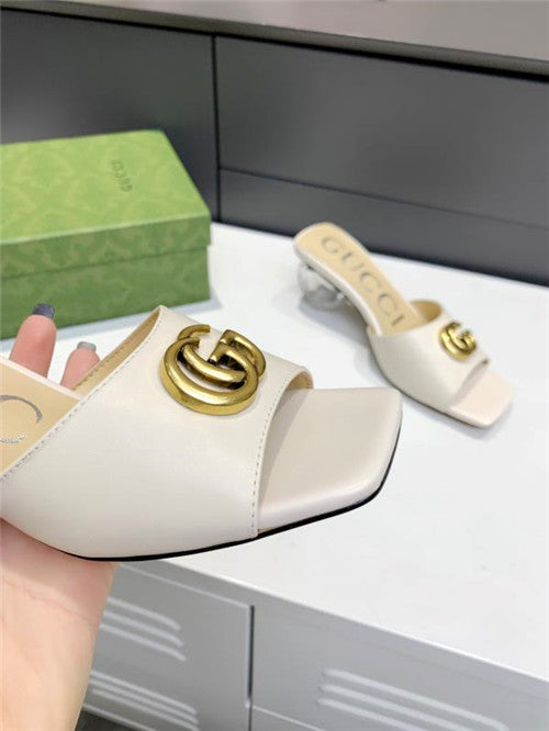 High Quality Luxury Gucci GG High Heel Slippers – Style 25939 product detail