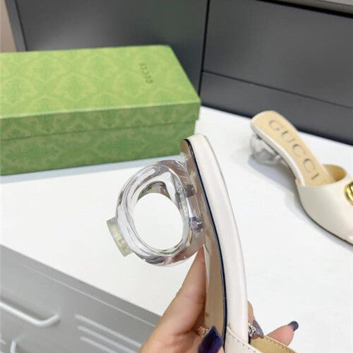 High Quality Luxury Gucci GG High Heel Slippers – Style 25939 product detail