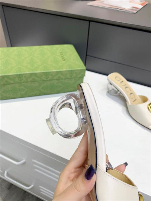 High Quality Luxury Gucci GG High Heel Slippers – Style 25939 product detail