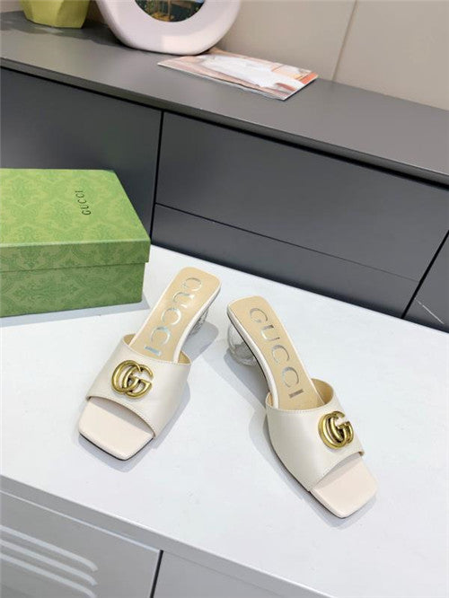 High Quality Luxury Gucci GG High Heel Slippers – Style 25939 product detail