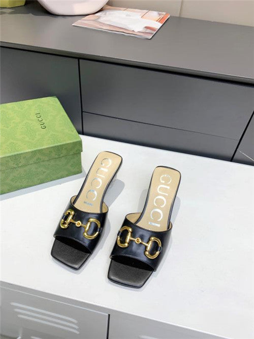 High Quality Luxury Gucci GG High Heel Slippers – Style 58707 product detail