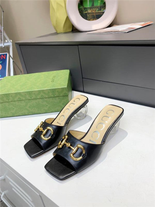 High Quality Luxury Gucci GG High Heel Slippers – Style 58707