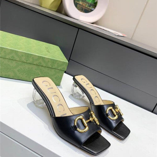 High Quality Luxury Gucci GG High Heel Slippers – Style 58707 alternate view