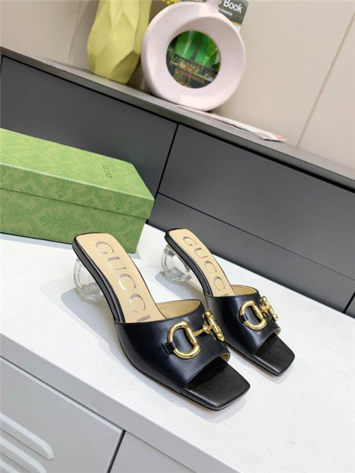 High Quality Luxury Gucci GG High Heel Slippers – Style 58707 product detail