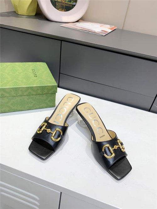 High Quality Luxury Gucci GG High Heel Slippers – Style 58707 product detail