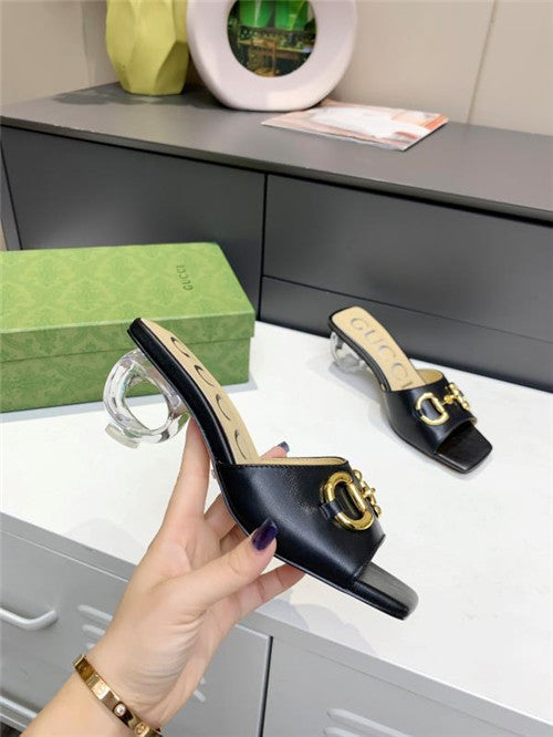 High Quality Luxury Gucci GG High Heel Slippers – Style 58707 product detail