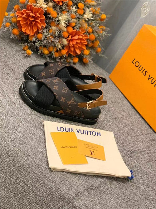 High Quality Luxury LV Flat Sandals Womens – Style 19683 product detail