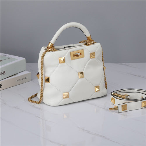 High Quality Luxury Valentino Roma Stud Handle Bag – Style 03841 alternate view