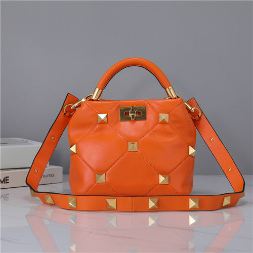 High Quality Luxury Valentino Roma Stud Handle Bag – Style 03845