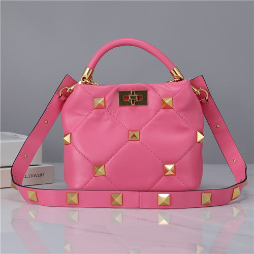 High Quality Luxury Valentino Roma Stud Handle Bag – Style 03843