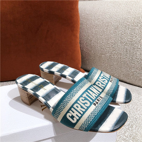 High Quality Luxury Dior Heel Sandals Slippers