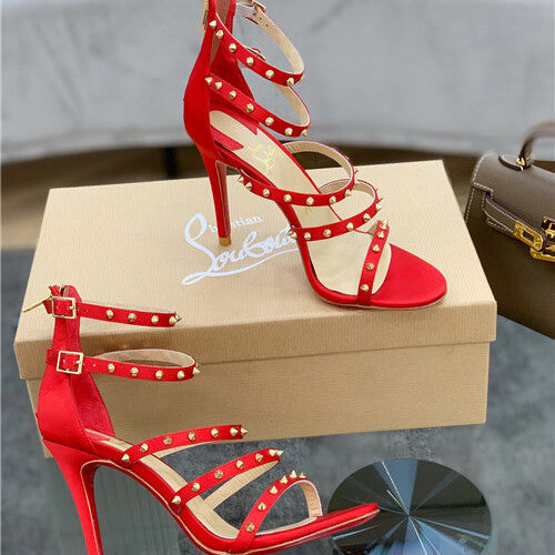 High Quality Luxury Christian Louboutin Cl Studded High Heel Sandals alternate view