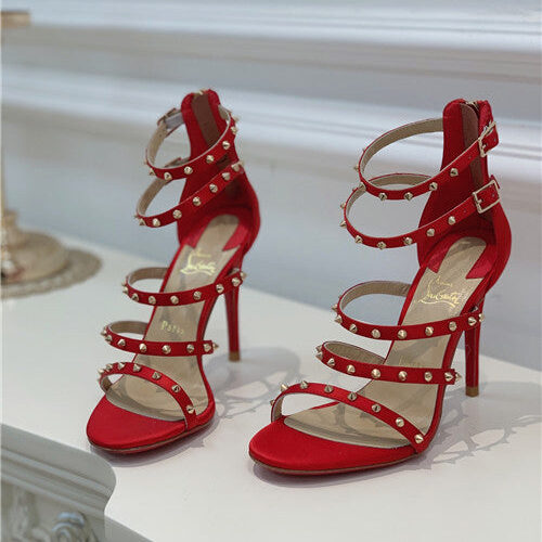 High Quality Luxury Christian Louboutin Cl Studded High Heel Sandals
