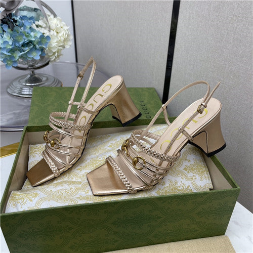 High Quality Luxury Gucci Braided Strap Sandals