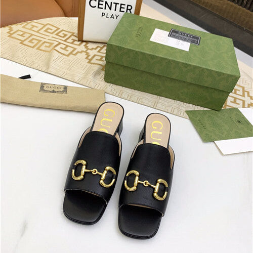 High Quality Luxury Gucci High Heel Slippers – Style 60755 product detail
