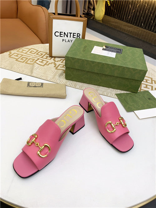High Quality Luxury Gucci High Heel Slippers – Style 96915 product detail