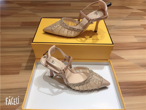 High Quality Luxury Fendi High Heel Sandals – Style 48883