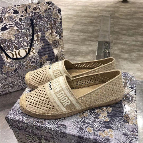 High Quality Luxury Dior Logo Embroidery Hollow Shoes – Style 02374 product detail