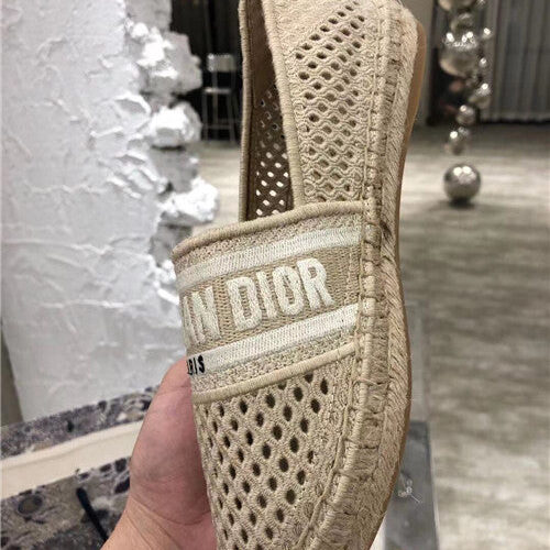 High Quality Luxury Dior Logo Embroidery Hollow Shoes – Style 02374 product detail