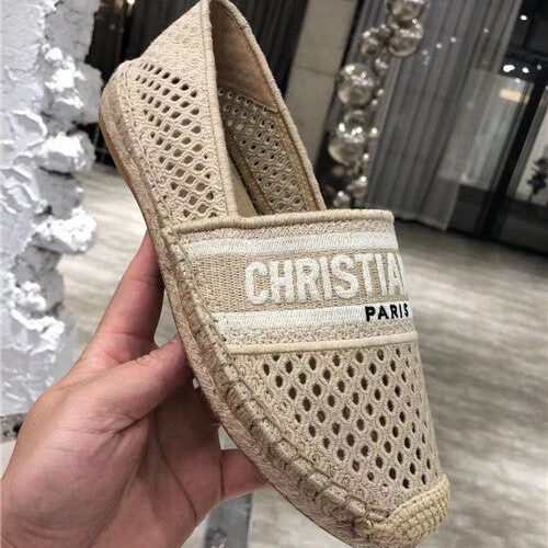 High Quality Luxury Dior Logo Embroidery Hollow Shoes – Style 02374 product detail