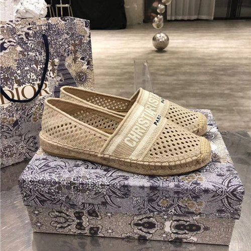 High Quality Luxury Dior Logo Embroidery Hollow Shoes – Style 02374 product detail