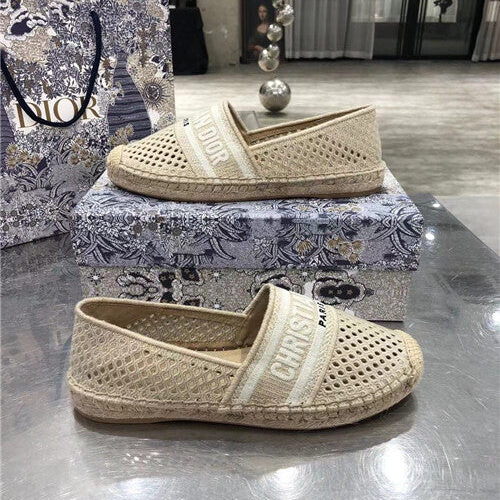 High Quality Luxury Dior Logo Embroidery Hollow Shoes – Style 02374 product detail