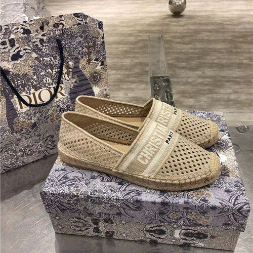 High Quality Luxury Dior Logo Embroidery Hollow Shoes – Style 02374