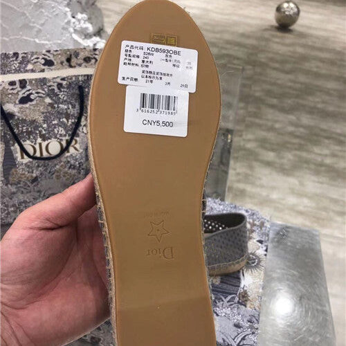 High Quality Luxury Dior Logo Embroidery Hollow Shoes product detail