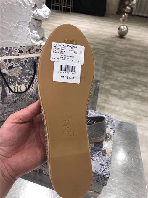 High Quality Luxury Dior Logo Embroidery Hollow Shoes product detail