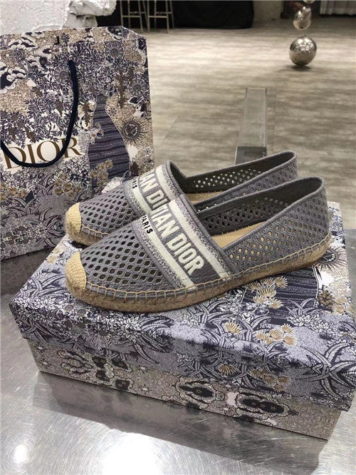 High Quality Luxury Dior Logo Embroidery Hollow Shoes