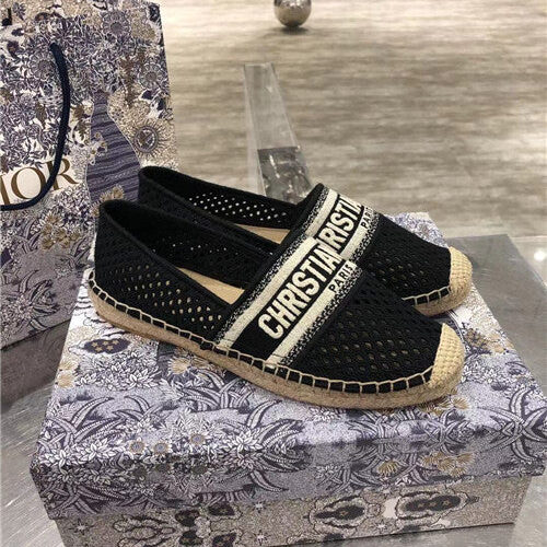 High Quality Luxury Dior Logo Embroidery Hollow Shoes – Style 84870
