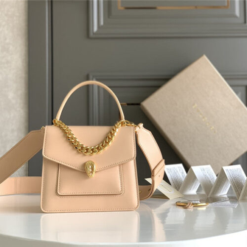 High Quality Luxury Bvlgari Serpenti Forever Shoulder Bag Pink