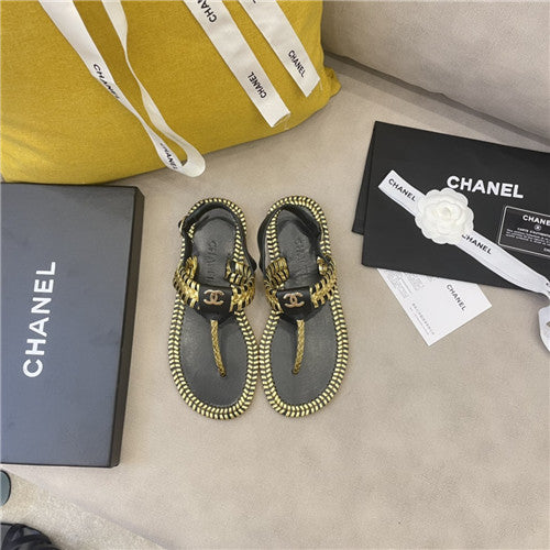 High Quality Luxury Chanel Flat Woven Thong Sandals – Style 98566